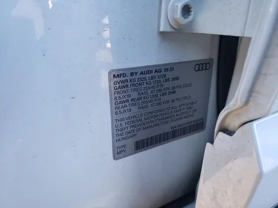 2024 Audi Q3 VIN WA1EECF3XR1030005 - photo 7 of 14